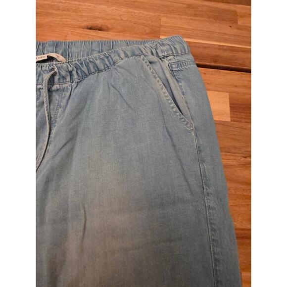 Nine West Chambray Jogger Pant Womens XL Light Blue Lyocell PullOn Elastic Waist - Picture 4 of 9